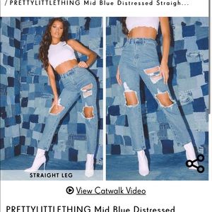 Pretty little thing distressed jeans